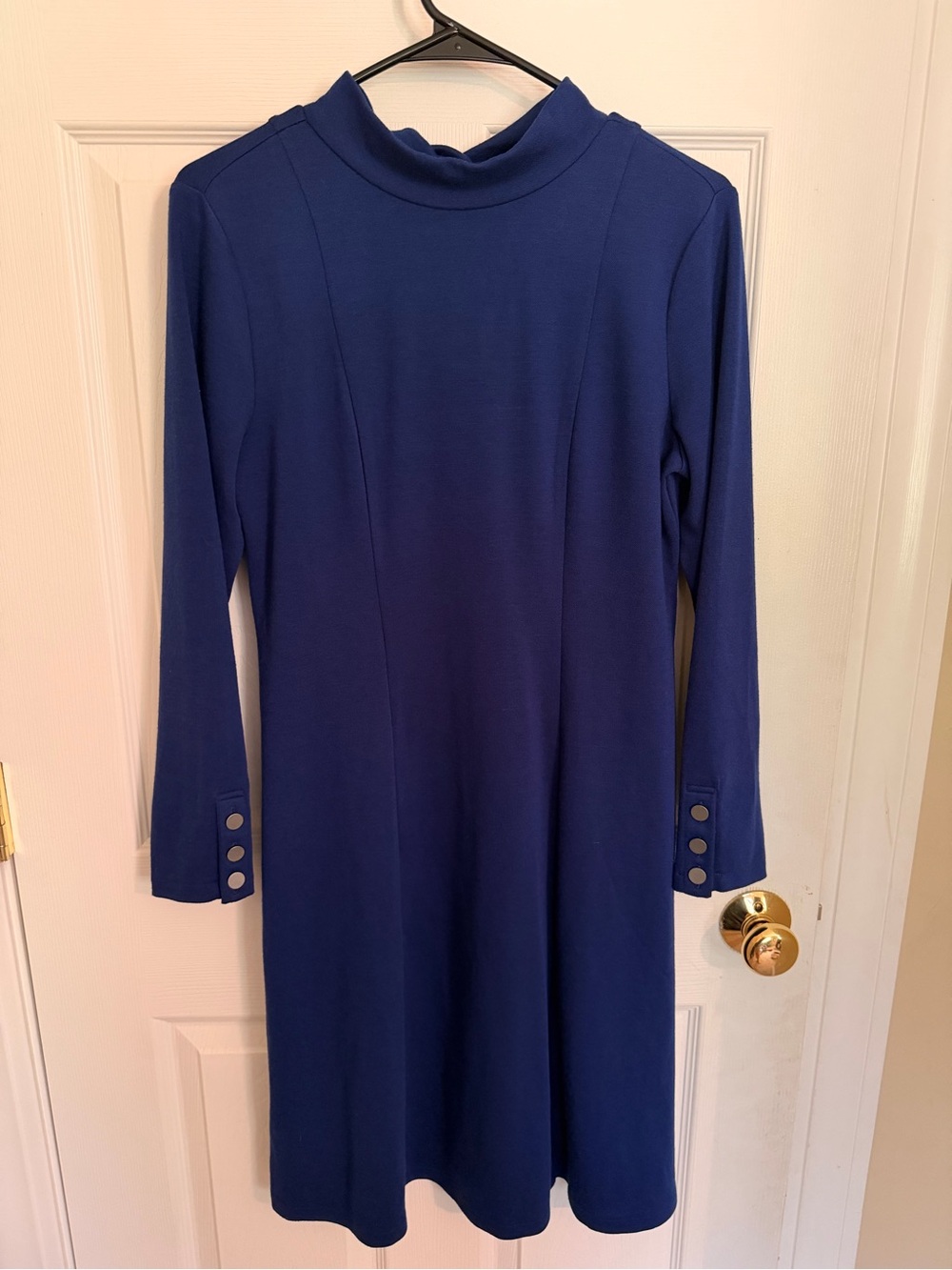 Ann Taylor Royal Blue Long Sleeve Mock Neck Dress